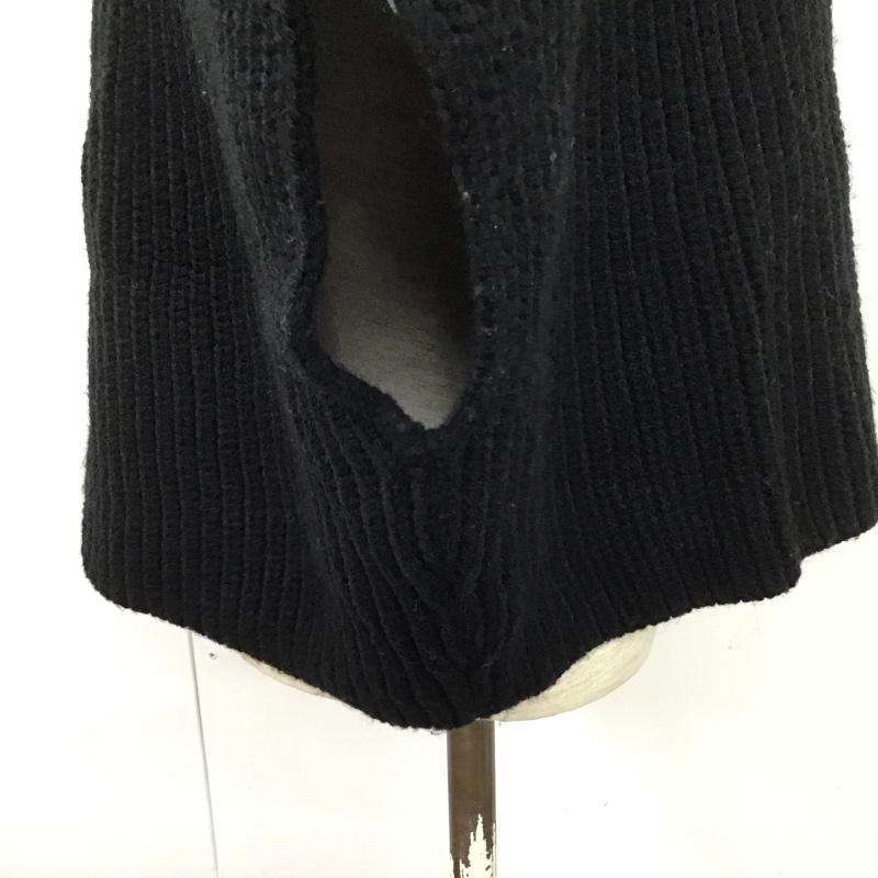 ザラ ZARA ベスト ベスト ニットベスト ノースリーブカットソー ジップアップネック S 無地 黒 / ブラック /  レディース USED 古着 中古 10126855