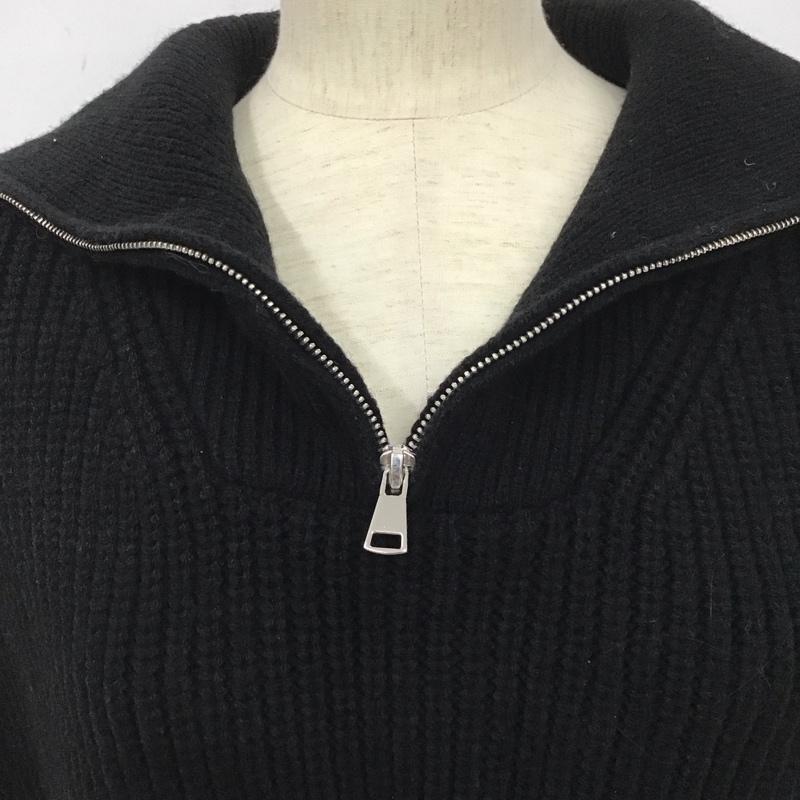 ザラ ZARA ベスト ベスト ニットベスト ノースリーブカットソー ジップアップネック S 無地 黒 / ブラック /  レディース USED 古着 中古 10126855