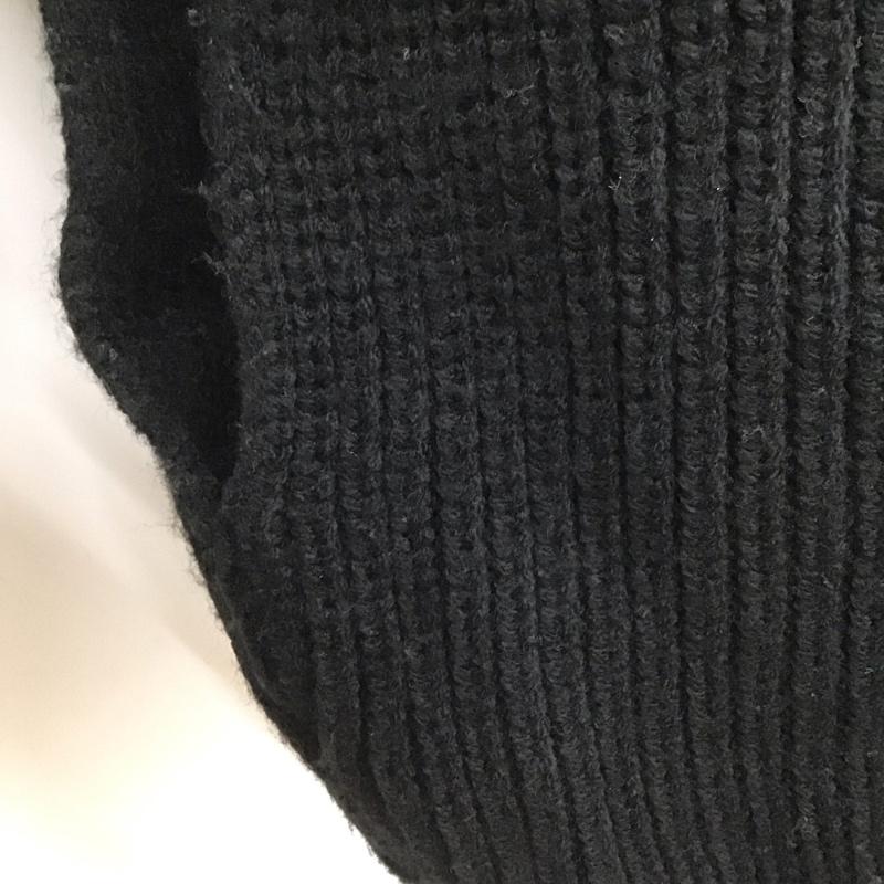 ザラ ZARA ベスト ベスト ニットベスト ノースリーブカットソー ジップアップネック S 無地 黒 / ブラック /  レディース USED 古着 中古 10126855