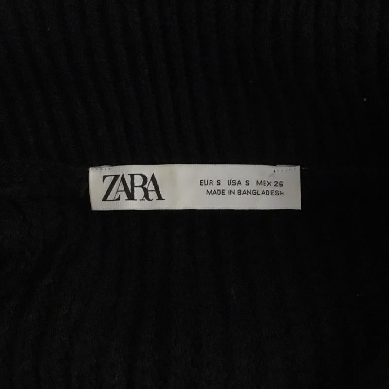 ザラ ZARA ベスト ベスト ニットベスト ノースリーブカットソー ジップアップネック S 無地 黒 / ブラック /  レディース USED 古着 中古 10126855