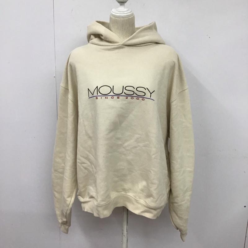 マウジー MOUSSY パーカー 長袖 010cas90-5870 プルパーカー 長袖パーカー FREE ロゴ、文字 ベージュ / ベージュ /  レディース USED 古着 中古 10126856