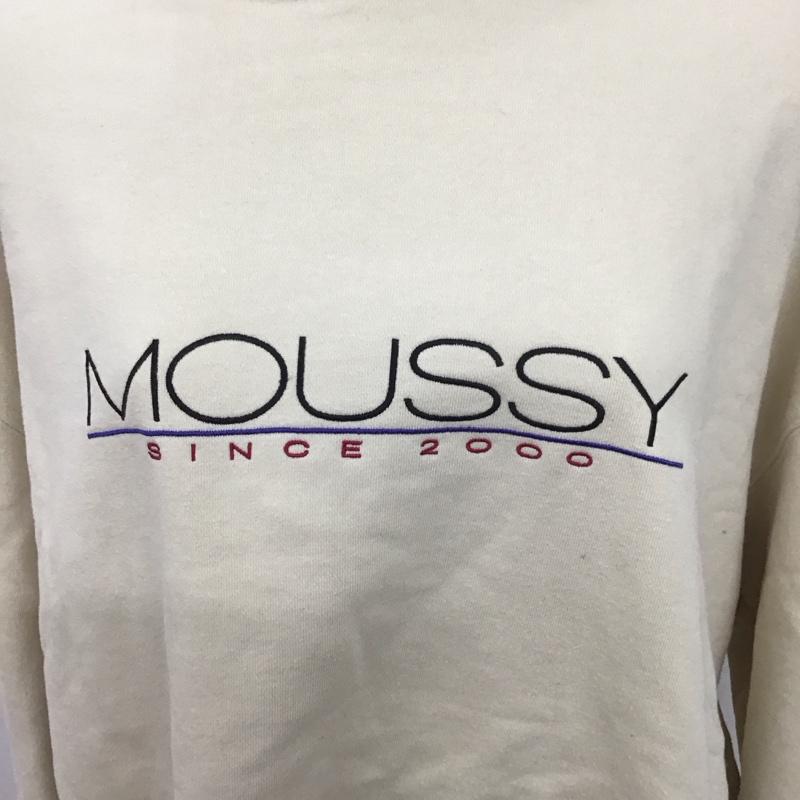 マウジー MOUSSY パーカー 長袖 010cas90-5870 プルパーカー 長袖パーカー FREE ロゴ、文字 ベージュ / ベージュ /  レディース USED 古着 中古 10126856