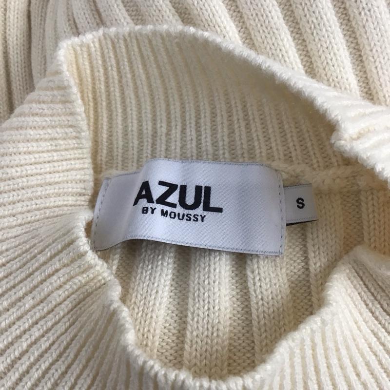 アズール AZUL ニット、セーター 長袖 長袖ニットカットソー クルーネック セーター S 無地 白 / ホワイト /  レディース USED 古着 中古 10126858