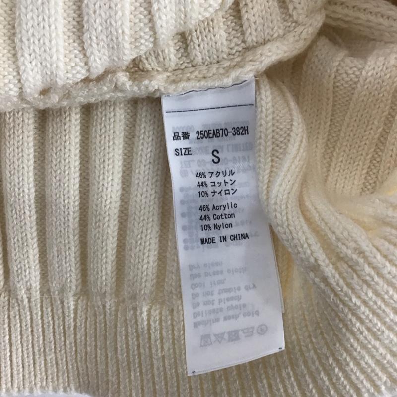 アズール AZUL ニット、セーター 長袖 長袖ニットカットソー クルーネック セーター S 無地 白 / ホワイト /  レディース USED 古着 中古 10126858