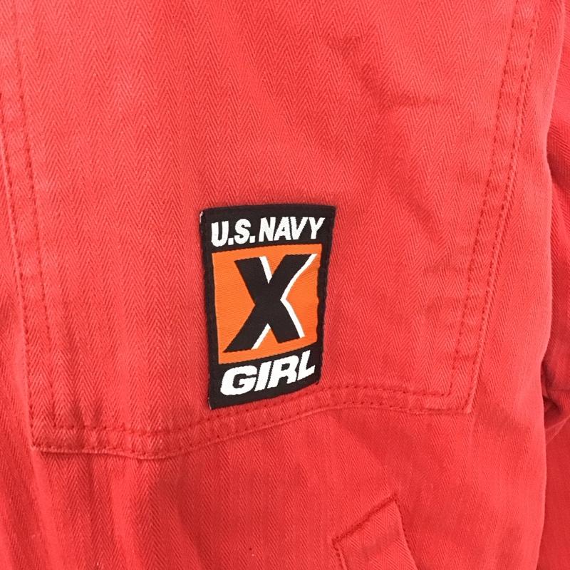 エックスガール X-girl ジャケット、上着 ジャケット、ブレザー ジップアップ 1 ロゴ、文字 赤 / レッド /  レディース USED 古着 中古 10126859