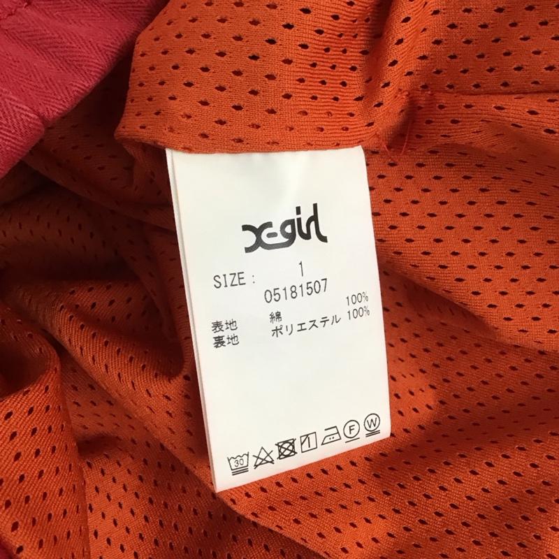 エックスガール X-girl ジャケット、上着 ジャケット、ブレザー ジップアップ 1 ロゴ、文字 赤 / レッド /  レディース USED 古着 中古 10126859
