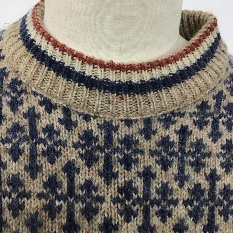 古着 USED ニット、セーター 長袖 長袖ニットカットソー クルーネック セーター S 総柄 マルチカラー / マルチカラー /  メンズ USED 古着 中古 10126864