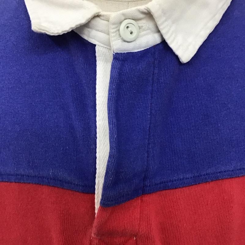 古着 USED カットソー 長袖 長袖カットソー 長袖ポロシャツ カラーシャツ M ボーダー柄 青 / ブルー / X 赤 / レッド / X 紺 / ネイビー /  メンズ USED 古着 中古 10126865