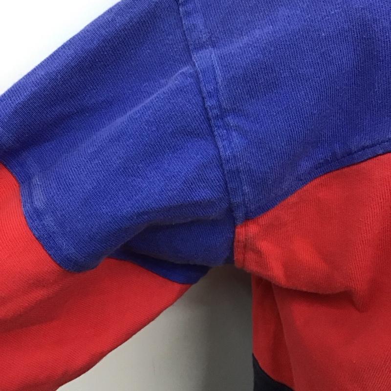 古着 USED カットソー 長袖 長袖カットソー 長袖ポロシャツ カラーシャツ M ボーダー柄 青 / ブルー / X 赤 / レッド / X 紺 / ネイビー /  メンズ USED 古着 中古 10126865