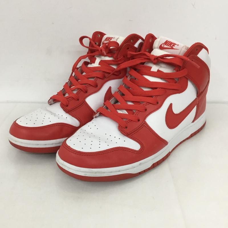 ナイキ NIKE スニーカー スニーカー DD1399-106 DUNK HI RETRO 29cm 29.0cm ロゴ、文字 白 / ホワイト / X 赤 / レッド /  メンズ USED 古着 中古 10126873