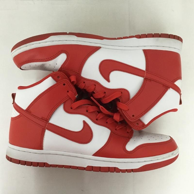 ナイキ NIKE スニーカー スニーカー DD1399-106 DUNK HI RETRO 29cm 29.0cm ロゴ、文字 白 / ホワイト / X 赤 / レッド /  メンズ USED 古着 中古 10126873