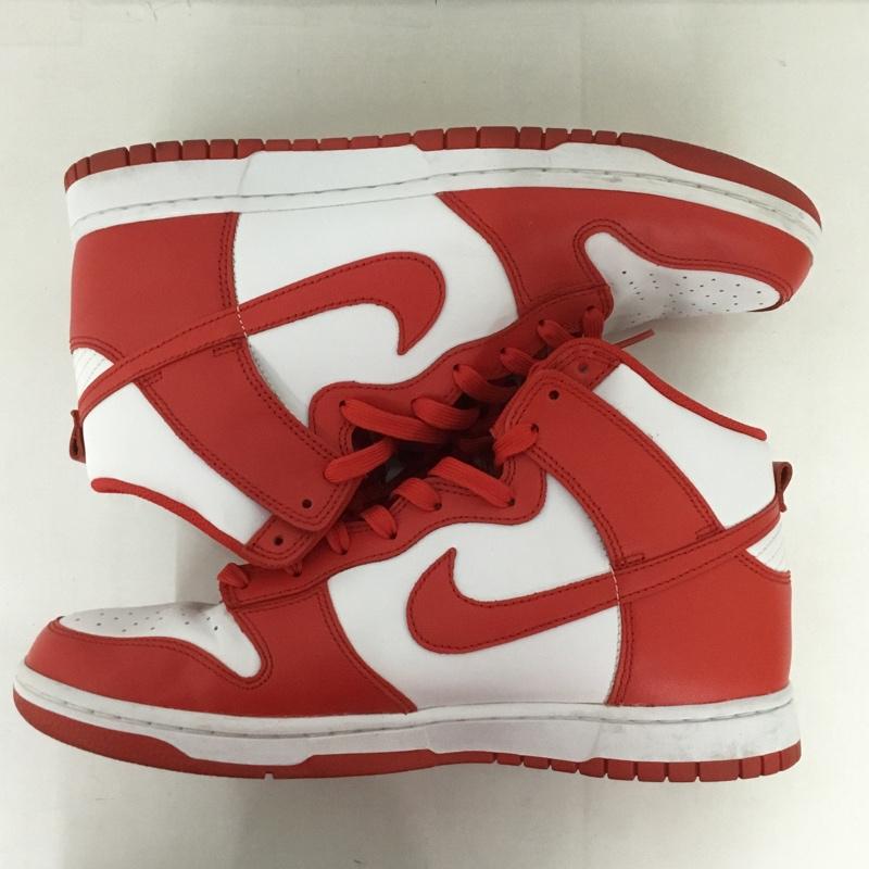 ナイキ NIKE スニーカー スニーカー DD1399-106 DUNK HI RETRO 29cm 29.0cm ロゴ、文字 白 / ホワイト / X 赤 / レッド /  メンズ USED 古着 中古 10126873