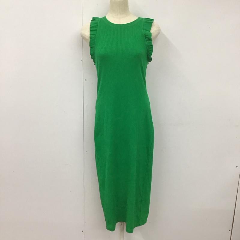 ザラ ZARA ワンピース ロングスカート ロングワンピース ノースリーブワンピース タイトスカート S 無地 緑 / グリーン /  メンズ USED 古着 中古 10126877