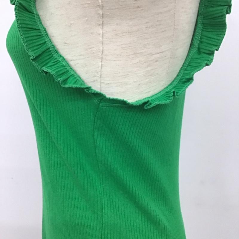 ザラ ZARA ワンピース ロングスカート ロングワンピース ノースリーブワンピース タイトスカート S 無地 緑 / グリーン /  メンズ USED 古着 中古 10126877