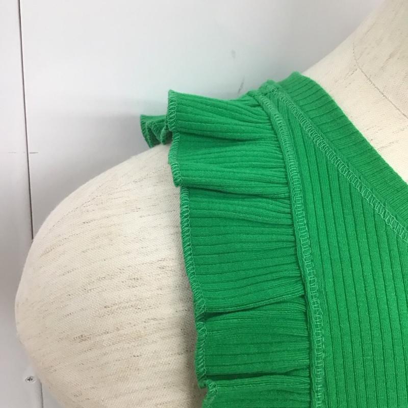 ザラ ZARA ワンピース ロングスカート ロングワンピース ノースリーブワンピース タイトスカート S 無地 緑 / グリーン /  メンズ USED 古着 中古 10126877