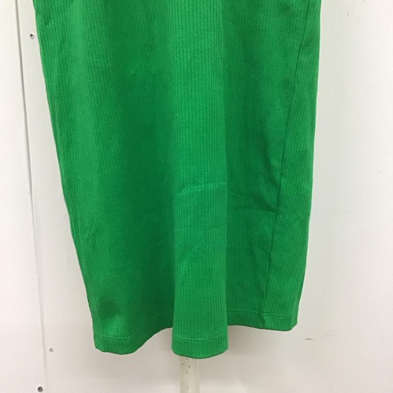 ザラ ZARA ワンピース ロングスカート ロングワンピース ノースリーブワンピース タイトスカート S 無地 緑 / グリーン /  メンズ USED 古着 中古 10126877