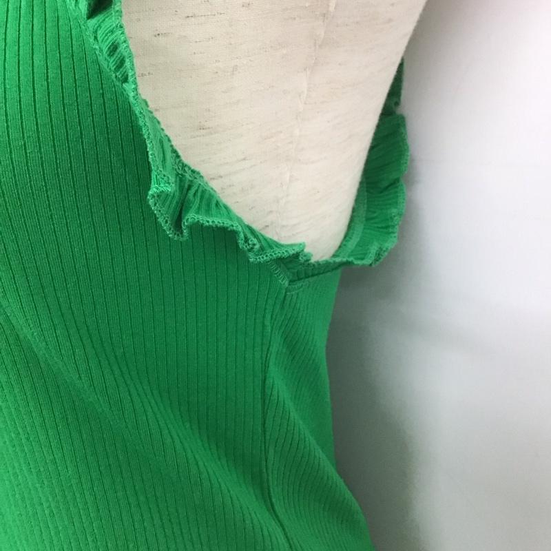 ザラ ZARA ワンピース ロングスカート ロングワンピース ノースリーブワンピース タイトスカート S 無地 緑 / グリーン /  メンズ USED 古着 中古 10126877