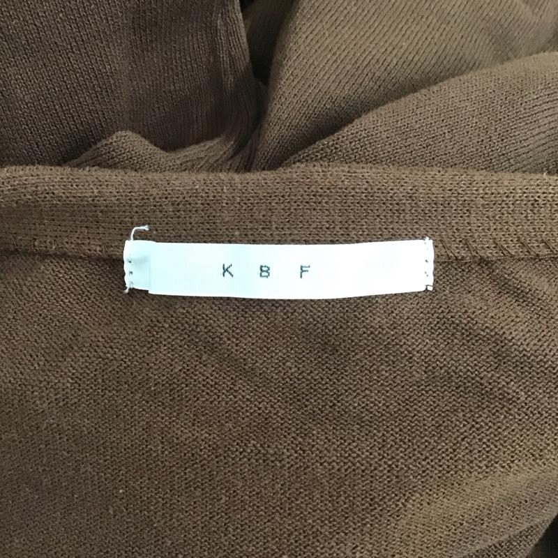 ケービーエフ KBF カットソー 長袖 長袖カットソー 無地カットソー Vネック 前開き 無地 茶 / ブラウン /  レディース USED 古着 中古 10126878