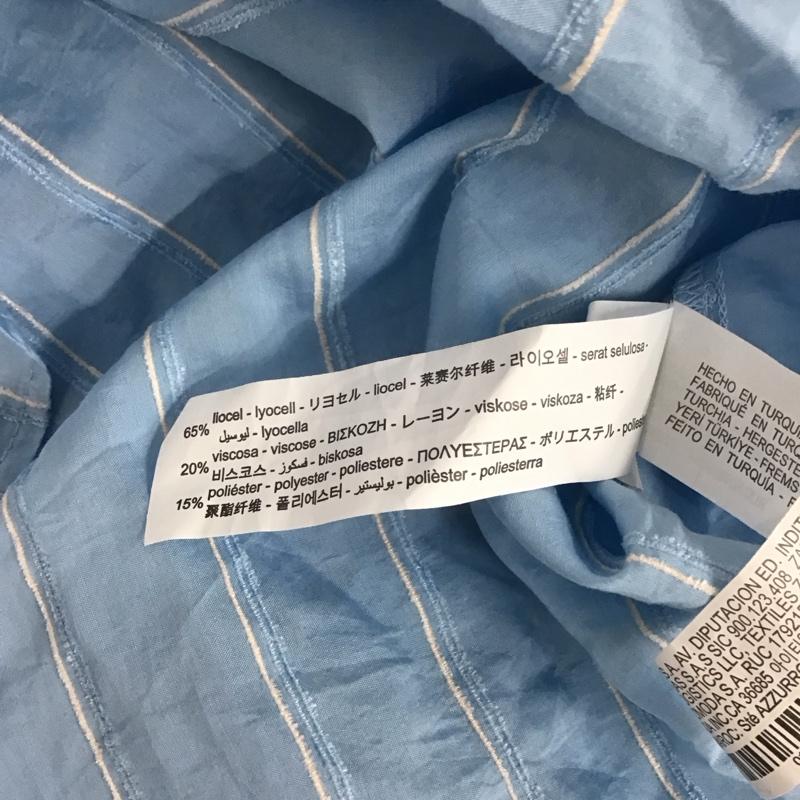 ザラ ZARA シャツ、ブラウス 長袖 長袖シャツ ストライプシャツ カラーシャツ S ストライプ 水色 / ライトブルー /  レディース USED 古着 中古 10126883