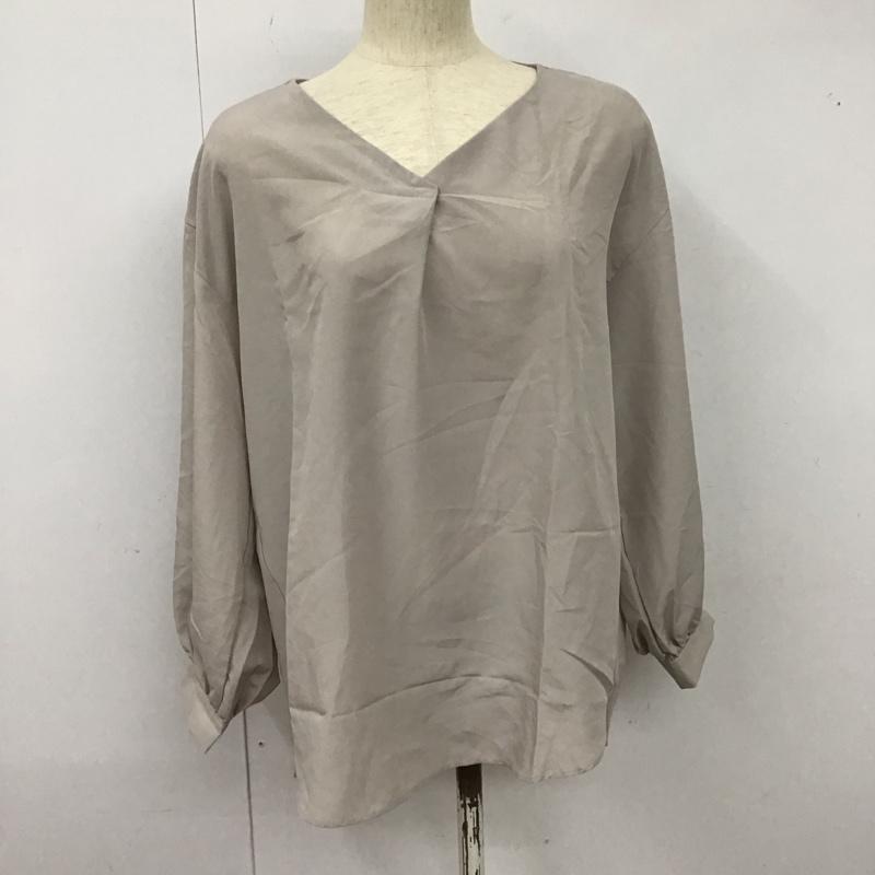 レプシィム LEPSIM カットソー 長袖 長袖カットソー 無地カットソー Vネック L 無地 灰 / グレー /  レディース USED 古着 中古 10126892
