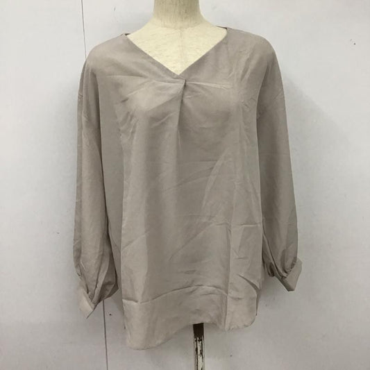 レプシィム LEPSIM カットソー 長袖 長袖カットソー 無地カットソー Vネック L 無地 灰 / グレー /  レディース USED 古着 中古 10126892