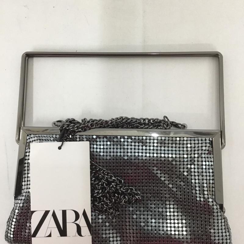 ザラ ZARA ショルダーバッグ ショルダーバッグ 6596 310 909 チェーン 2WAY ハンドバッグ 無地 銀 / シルバー /  レディース USED 古着 中古 10126900