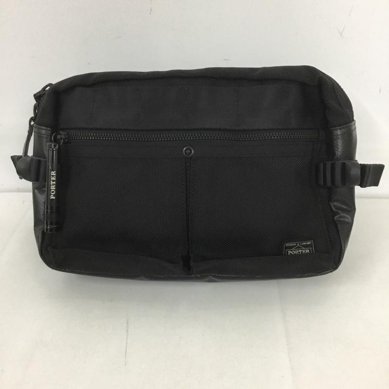 ポーター PORTER ウエストバッグ ウエストバッグ ペンライト付き ボディバッグ ロゴ、文字 黒 / ブラック /  メンズ USED 古着 中古 10126901