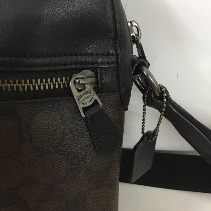 コーチ COACH ショルダーバッグ ショルダーバッグ F73336 シグネチャー ロゴ、文字 黒 / ブラック / X 茶 / ブラウン /  メンズ USED 古着 中古 10126902
