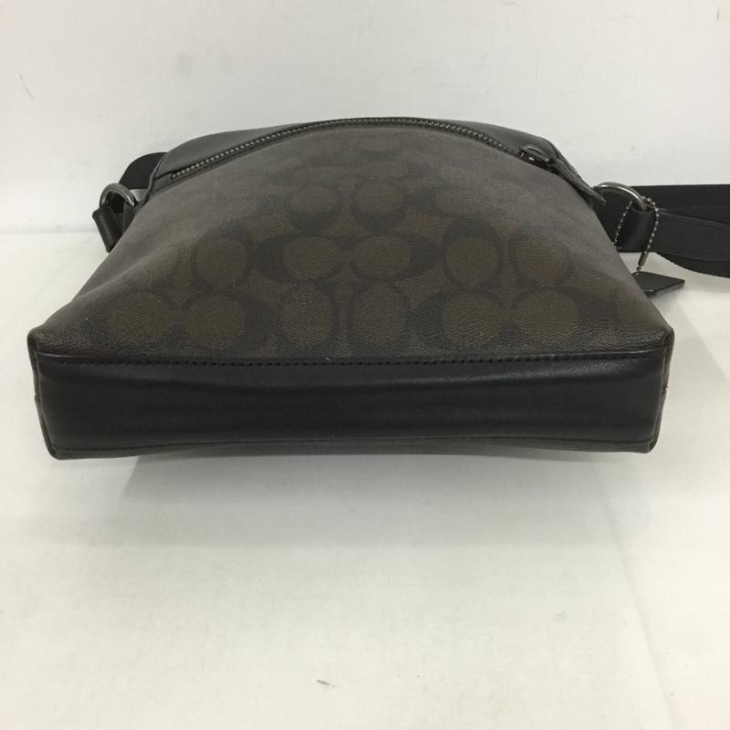 コーチ COACH ショルダーバッグ ショルダーバッグ F73336 シグネチャー ロゴ、文字 黒 / ブラック / X 茶 / ブラウン /  メンズ USED 古着 中古 10126902