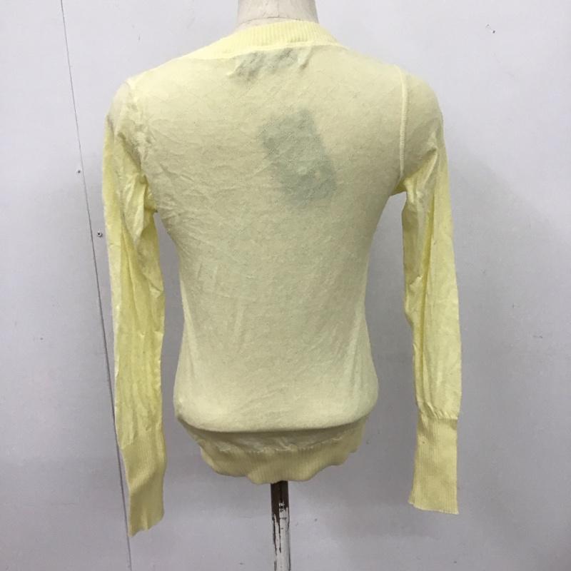 ザラ ZARA カーディガン 長袖 長袖カーディガン 前ボタン ニットカーディガン L  黄 / イエロー /  レディース USED 古着 中古 10126903