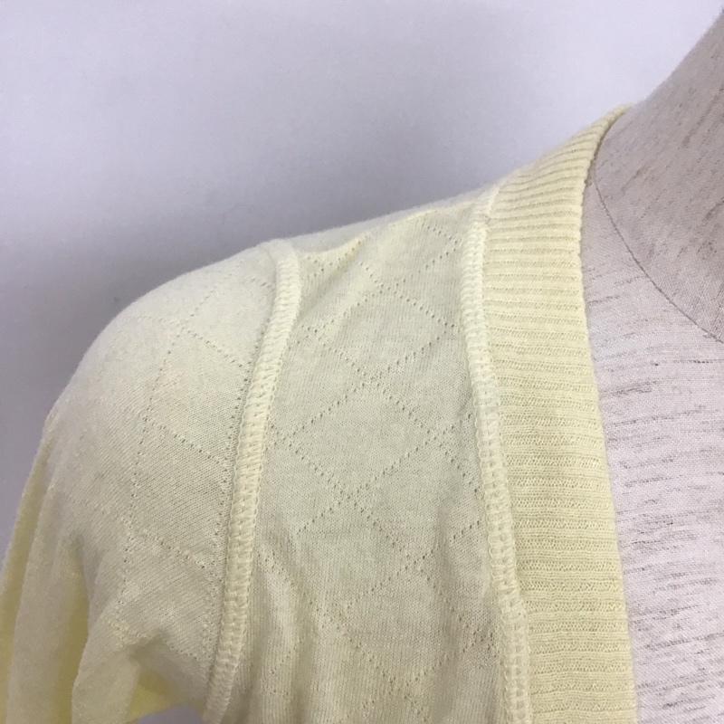 ザラ ZARA カーディガン 長袖 長袖カーディガン 前ボタン ニットカーディガン L  黄 / イエロー /  レディース USED 古着 中古 10126903