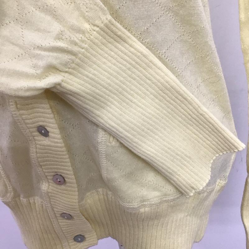ザラ ZARA カーディガン 長袖 長袖カーディガン 前ボタン ニットカーディガン L  黄 / イエロー /  レディース USED 古着 中古 10126903