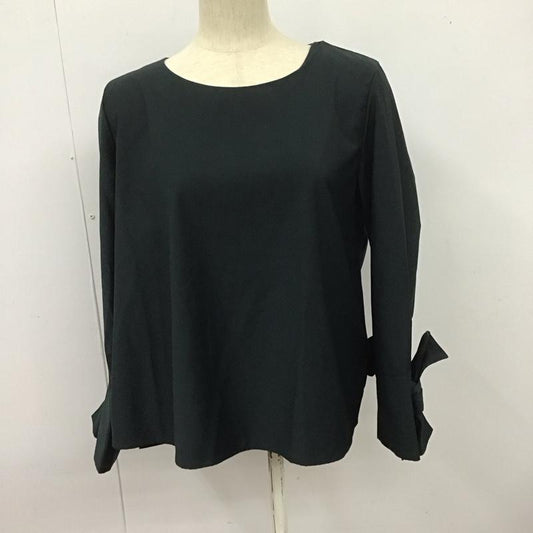 ナチュラルビューティーベーシック NATURAL BEAUTY BASIC カットソー 長袖 長袖カットソー 無地カットソー クルーネック M 無地 黒 / ブラック /  レディース USED 古着 中古 10126908