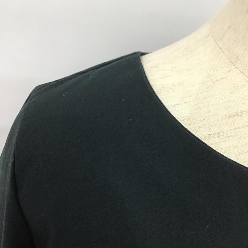 ナチュラルビューティーベーシック NATURAL BEAUTY BASIC カットソー 長袖 長袖カットソー 無地カットソー クルーネック M 無地 黒 / ブラック /  レディース USED 古着 中古 10126908