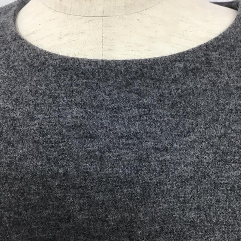 ミッシェル・クラン MICHEL KLEIN ワンピース ひざ丈スカート ノースリーブワンピース ロングスカート タイトスカート 38 無地 灰 / グレー / X 黒 / ブラック /  レディース USED 古着 中古 10126909