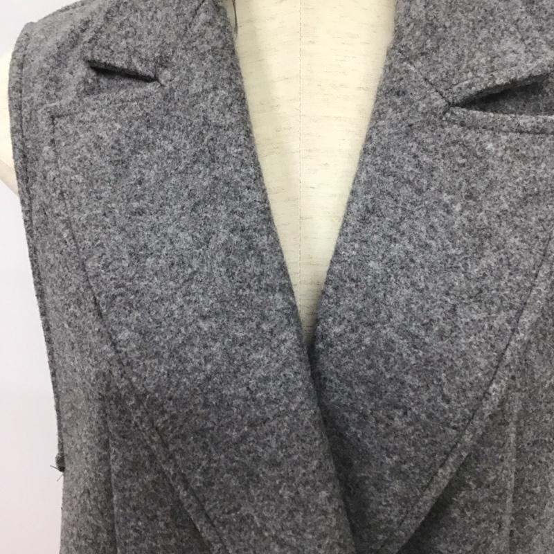 ザラ ZARA ベスト ベスト ロングベスト ノースリーブ バックスリット S 無地 灰 / グレー /  レディース USED 古着 中古 10126911