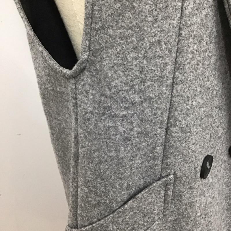 ザラ ZARA ベスト ベスト ロングベスト ノースリーブ バックスリット S 無地 灰 / グレー /  レディース USED 古着 中古 10126911