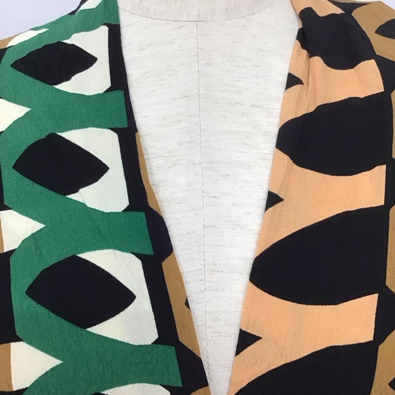 ザラ ZARA ワンピース ひざ丈スカート 半袖ワンピース ロングワンピース シャツワンピース Vネック S プリント マルチカラー / マルチカラー /  レディース USED 古着 中古 10126916