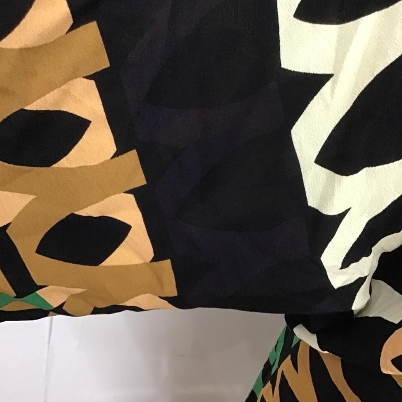 ザラ ZARA ワンピース ひざ丈スカート 半袖ワンピース ロングワンピース シャツワンピース Vネック S プリント マルチカラー / マルチカラー /  レディース USED 古着 中古 10126916