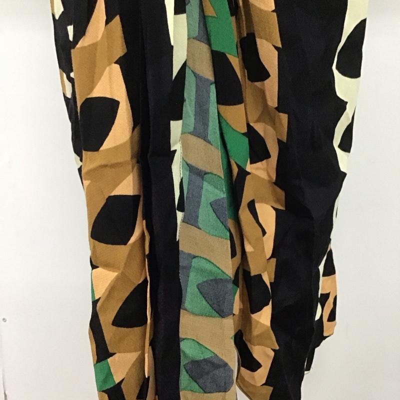 ザラ ZARA ワンピース ひざ丈スカート 半袖ワンピース ロングワンピース シャツワンピース Vネック S プリント マルチカラー / マルチカラー /  レディース USED 古着 中古 10126916