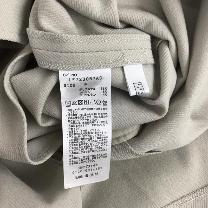 ローリーズファーム LOWRYS FARM ワンピース ロングスカート ノースリーブロングワンピース ジップアップ Vネック FREE 無地 灰 / グレー /  レディース USED 古着 中古 10126921