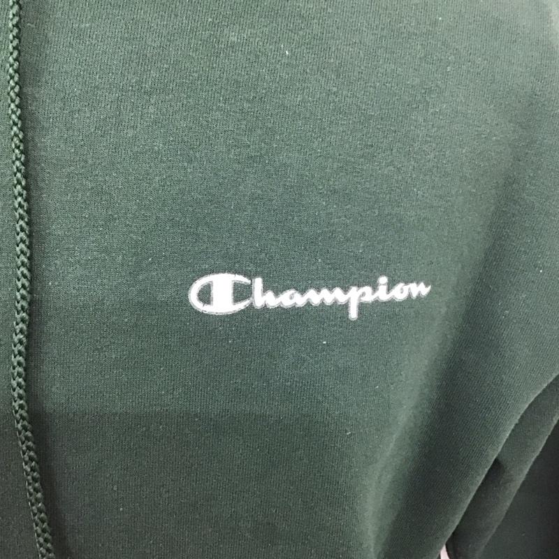 チャンピオン Champion パーカー 長袖 長袖パーカー プルオーバーパーカー スウェット M ロゴ、文字 緑 / グリーン /  メンズ USED 古着 中古 10126925