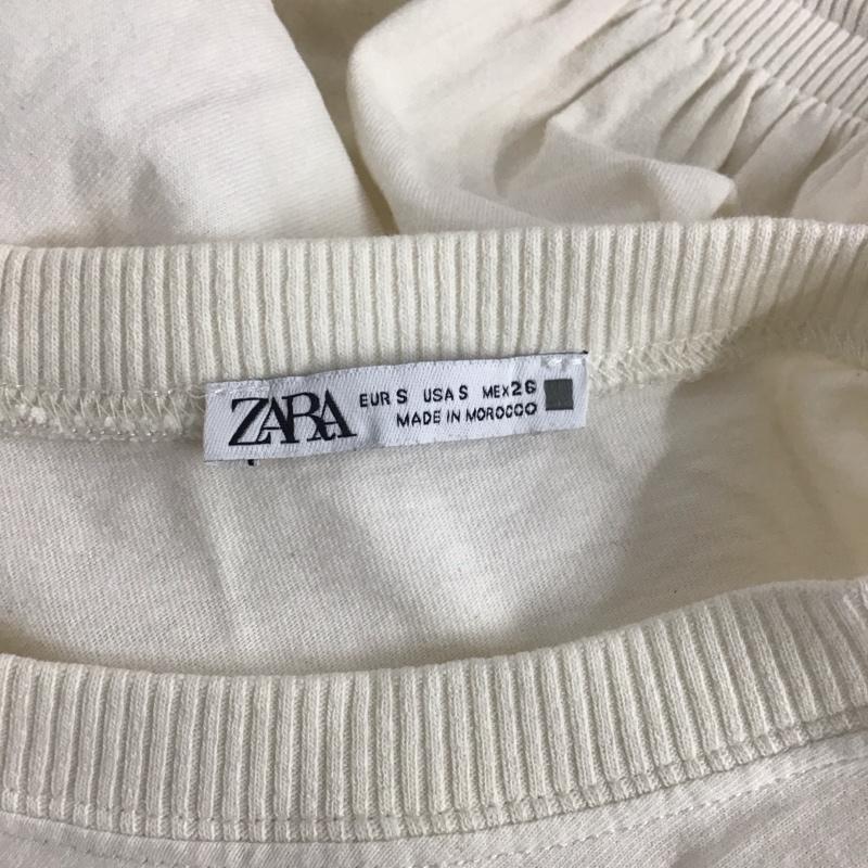 ザラ ZARA ワンピース ロングスカート ノースリーブロングワンピース クルーネック ウエスト切り替え S 無地 白 / ホワイト /  レディース USED 古着 中古 10126926
