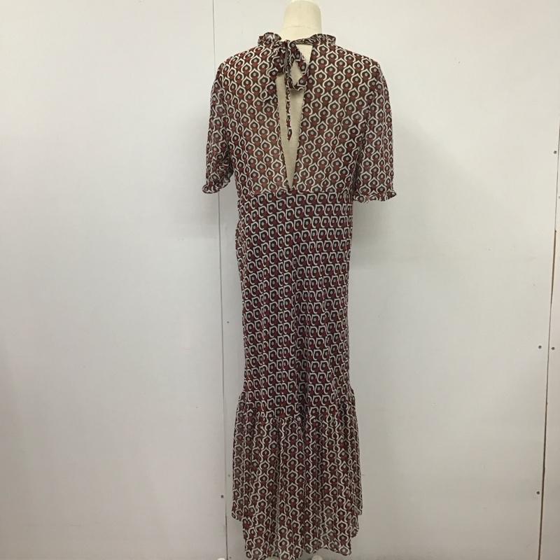 ザラウーマン ZARA WOMAN ワンピース ロングスカート 半袖ロングワンピース フレアスカート パフスリーブ M プリント マルチカラー / マルチカラー /  レディース USED 古着 中古 10126929