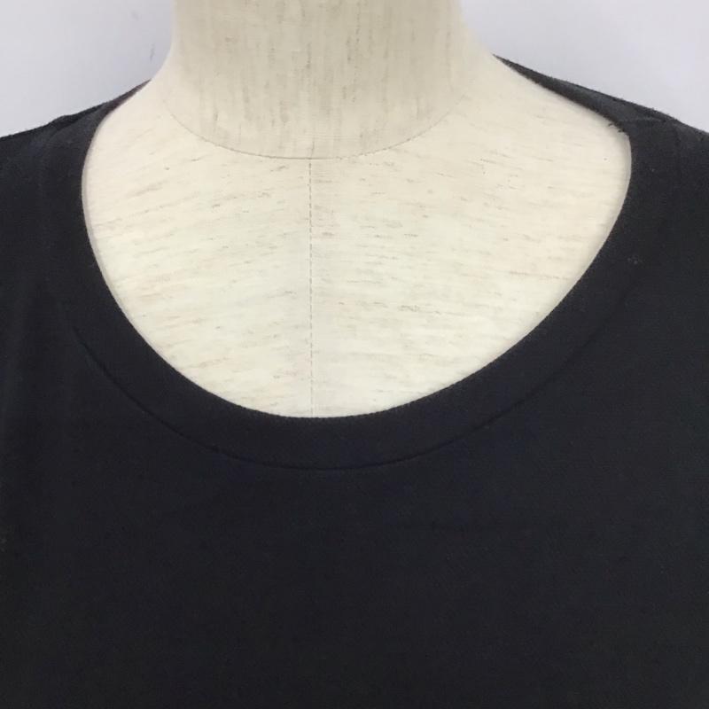 ザラ ZARA ワンピース ひざ丈スカート 半袖ワンピース フレアスカート クルーネック M 無地 黒 / ブラック /  レディース USED 古着 中古 10126930