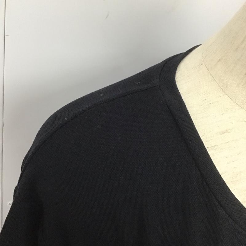 ザラ ZARA ワンピース ひざ丈スカート 半袖ワンピース フレアスカート クルーネック M 無地 黒 / ブラック /  レディース USED 古着 中古 10126930