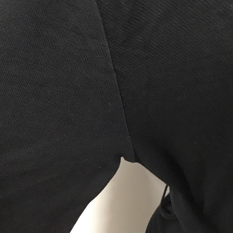 ザラ ZARA ワンピース ひざ丈スカート 半袖ワンピース フレアスカート クルーネック M 無地 黒 / ブラック /  レディース USED 古着 中古 10126930