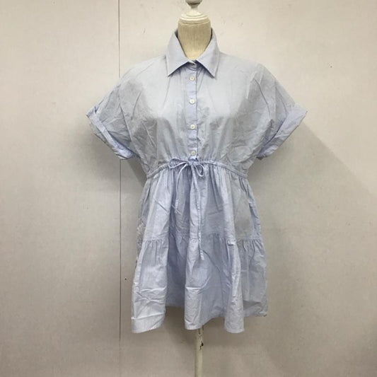 ザラ ZARA シャツ、ブラウス 半袖 半袖シャツ チュニック フレアシャツ XS 無地 水色 / ライトブルー /  レディース USED 古着 中古 10126932