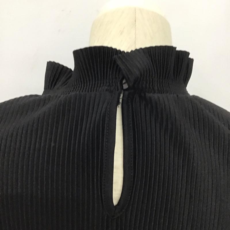 ザラ ZARA カットソー 半袖 ノースリーブカットソー スタンドネック プルオーバー S 無地 黒 / ブラック /  レディース USED 古着 中古 10126937