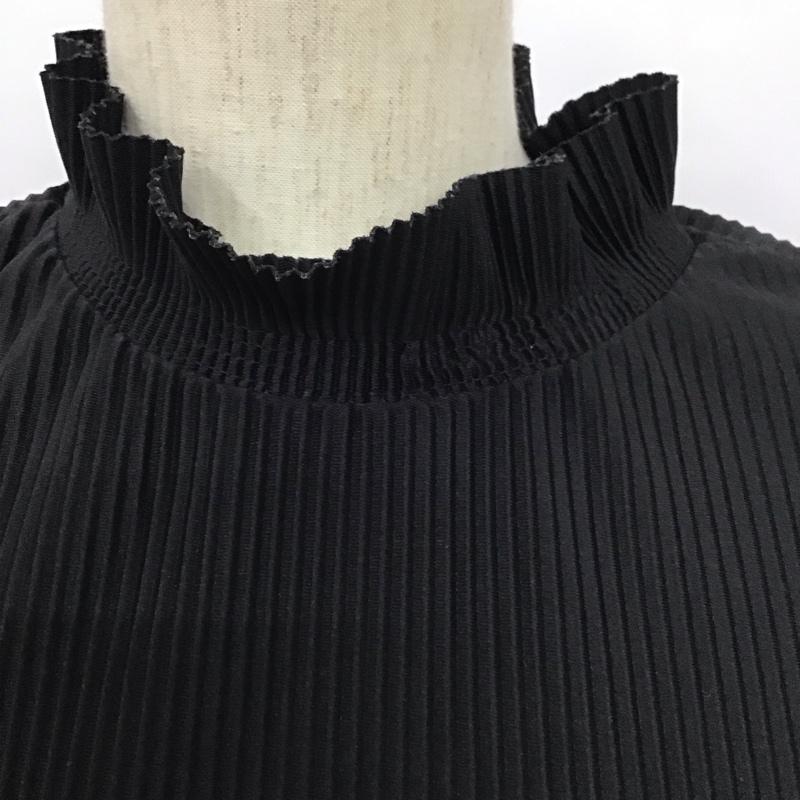 ザラ ZARA カットソー 半袖 ノースリーブカットソー スタンドネック プルオーバー S 無地 黒 / ブラック /  レディース USED 古着 中古 10126937
